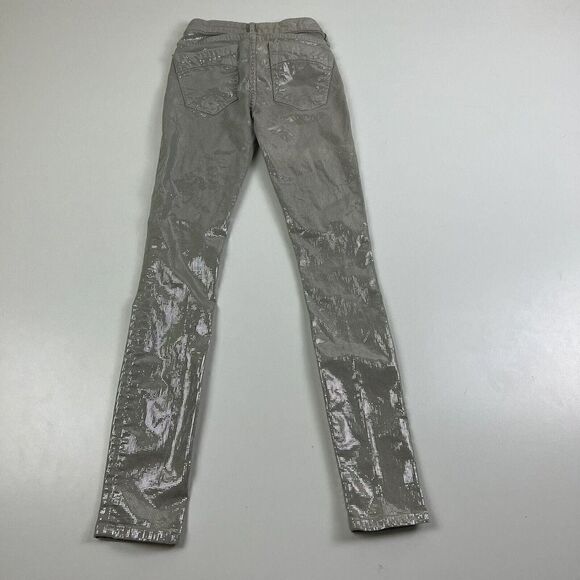 Women's Robin's Jean Silver Grey "Jane" Skinny Jeans Size 24 Embellished - Picture 12 of 12